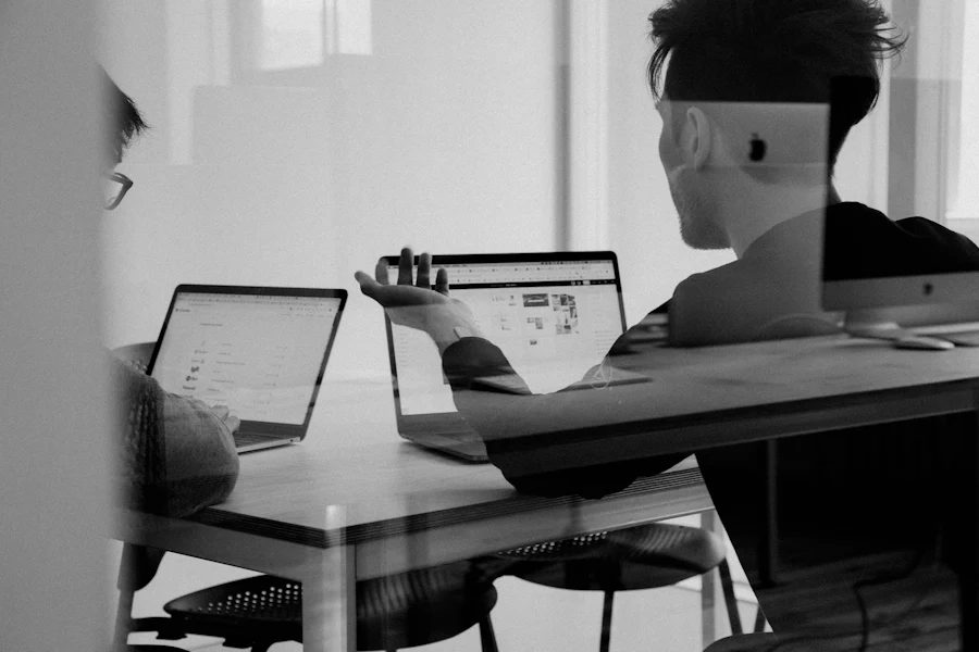A media partner reviewing campaign performance on screen